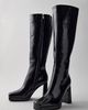 Azalea Wang Azalea Wang Chapell Black Patent Boots in Black, Women's at Urban Outfitters - 3