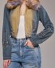 AZALEA WANG AZALEA WANG Coralyn Denim Jacket with Faux Fur Collar - 5