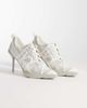 AZALEA WANG Azalea Wang Crosswalk platform sporty pointed heels with laces in light gray - 2