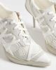 AZALEA WANG Azalea Wang Crosswalk platform sporty pointed heels with laces in light gray - 3