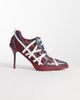 AZALEA WANG Azalea Wang Crosswalk platform sporty pointed heels with laces in red and white - 1