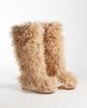 AZALEA WANG Azalea Wang Denton furry knee boots in beige-NEUTRAL - 4