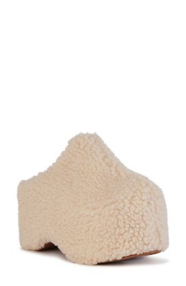 AZALEA WANG AZALEA WANG Dolorita Faux Shearling Clog
