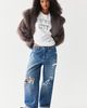 Azalea Wang Azalea Wang Dusk Oversized Hooded Faux Fur Jacket in Grey, Women's at Urban Outfitters - 2