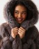 Azalea Wang Azalea Wang Dusk Oversized Hooded Faux Fur Jacket in Grey, Women's at Urban Outfitters - 4