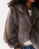 Azalea Wang Azalea Wang Dusk Oversized Hooded Faux Fur Jacket in Grey, Women's at Urban Outfitters - 5