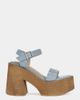 Azalea Wang Azalea Wang Elizabella Platform Sandal in Blue, Women's at Urban Outfitters - 1