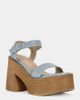 Azalea Wang Azalea Wang Elizabella Platform Sandal in Blue, Women's at Urban Outfitters - 2