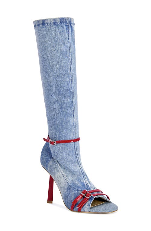 AZALEA WANG AZALEA WANG Emra Denim Knee High Boot 