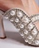 AZALEA WANG Azalea Wang Enya embellished heeled mules in silver - 2