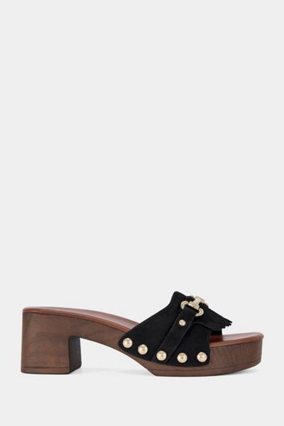 Azalea Wang Azalea Wang Epsilon Genuine Flatform Sandal in Black, Women's at Urban Outfitters