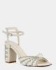 Azalea Wang Azalea Wang Esteva Pearl Block Heel Sandal in White, Women's at Urban Outfitters - 3