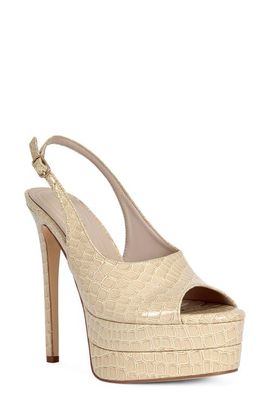 AZALEA WANG AZALEA WANG Exactly Slingback Platform Peep Toe Pump