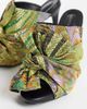 AZALEA WANG Azalea Wang Fayelette heeled mule sandals in green multi - 3