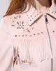 Azalea Wang Azalea Wang Finlee Fringe Suede Jacket in Blush, Women's at Urban Outfitters - 2