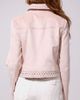 Azalea Wang Azalea Wang Finlee Fringe Suede Jacket in Blush, Women's at Urban Outfitters - 5