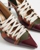 AZALEA WANG Azalea Wang Firestring sporty heeled pumps with laces in olive multi-Green - 3