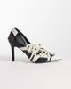 AZALEA WANG Azalea Wang Firestring sporty pointed heels with laces in black and cream - 1
