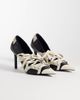 AZALEA WANG Azalea Wang Firestring sporty pointed heels with laces in black and cream - 2