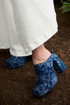 Azalea Wang Azalea Wang Florea Platform Mule in Denim, Women's at Urban Outfitters