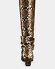 Azalea Wang Azalea Wang Francoise Snake Print Block Boot in Brown, Women's at Urban Outfitters - 3