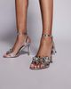 AZALEA WANG Azalea Wang Freja heeled sandals with flowers in silver - 3