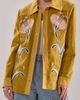 Azalea Wang Azalea Wang Geraldine Floral Corduroy Jacket in Mustard, Women's at Urban Outfitters - 1