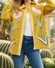 Azalea Wang Azalea Wang Geraldine Floral Corduroy Jacket in Mustard, Women's at Urban Outfitters - 2