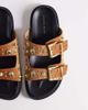 AZALEA WANG Azalea Wang Gerbald studded flat sandals in tan-Brown - 2