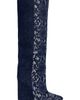 AZALEA WANG AZALEA WANG Gianna Snake Print Wedge Knee High Boot - 2