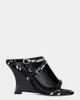 Azalea Wang Azalea Wang Giannis Calf Hair Wedge Sandal in Black, Women's at Urban Outfitters - 1
