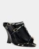 Azalea Wang Azalea Wang Giannis Calf Hair Wedge Sandal in Black, Women's at Urban Outfitters - 2