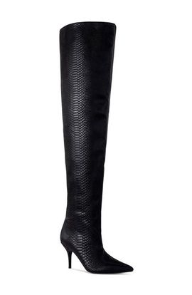 AZALEA WANG AZALEA WANG Halina Snakeskin Embossed Thigh High Boot