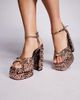 AZALEA WANG Azalea Wang Hananiah studded chunky platforms in floral black - 1