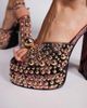 AZALEA WANG Azalea Wang Hananiah studded chunky platforms in floral black - 2