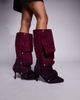 AZALEA WANG Azalea Wang Imogine stiletto heel studded knee boots in purple - 1
