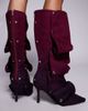 AZALEA WANG Azalea Wang Imogine stiletto heel studded knee boots in purple - 3