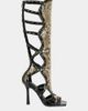 Azalea Wang Azalea Wang Indranihigh Gladiator Stiletto Sandal Boot in Black, Women's at Urban Outfitters - 1