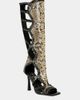 Azalea Wang Azalea Wang Indranihigh Gladiator Stiletto Sandal Boot in Black, Women's at Urban Outfitters - 3