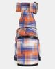 Azalea Wang Azalea Wang Jaetyn Plaid Platform Heel in Orange, Women's at Urban Outfitters - 3