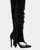 Azalea Wang Azalea Wang Johanna Fringe Stiletto Sandal Boot in Black, Women's at Urban Outfitters - 1