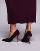 AZALEA WANG Azalea Wang Kaisseye studded pumps in burgundy-Red - 3