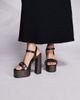 AZALEA WANG Azalea Wang Kamilla chunky embellished platform heels in black - 3