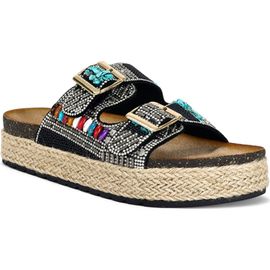 AZALEA WANG AZALEA WANG Kaylum Embellished Platform Slide Sandal