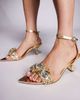AZALEA WANG Azalea Wang Lethe pointed toe embellished sandal in gold - 2
