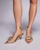 AZALEA WANG Azalea Wang Lethe pointed toe embellished sandal in gold - 4