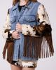 Azalea Wang Azalea Wang Lila Western Fringe Jacket in Denim, Women's at Urban Outfitters - 1