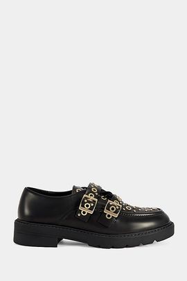 Azalea Wang Azalea Wang Lox Grommet Loafer in Black, Women's at Urban Outfitters