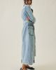 Azalea Wang Azalea Wang Lucienne Longline Denim Trench Coat Jacket in Light Blue, Women's at Urban Outfitters - 2