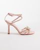 AZALEA WANG Azalea Wang Margareta embellished heeled sandals with butterfly embellishment in baby pink - 1